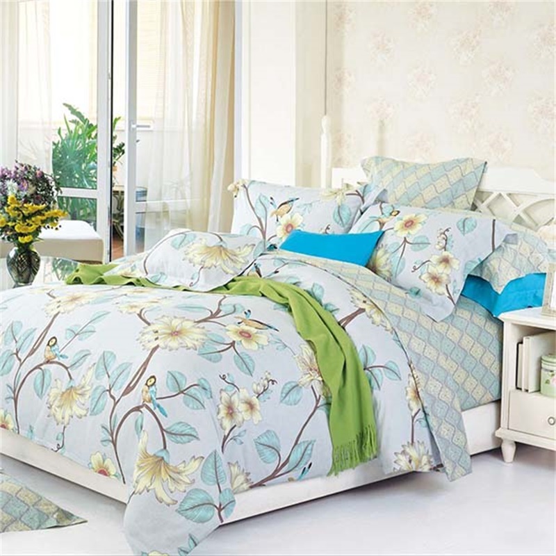 Polyester / Cotton Material and Printed Pattern Bed Sheet