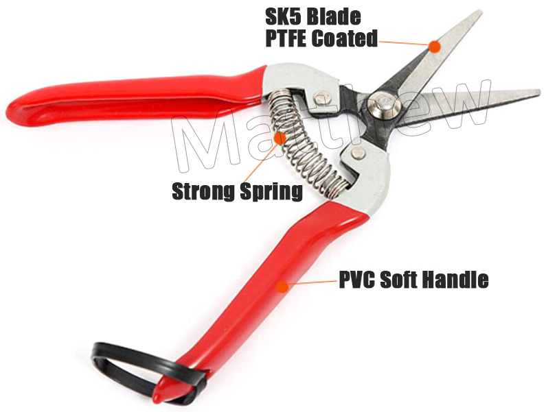 Garden Tools Fruit Pick up Scissor with Soft PVC Coated Handle