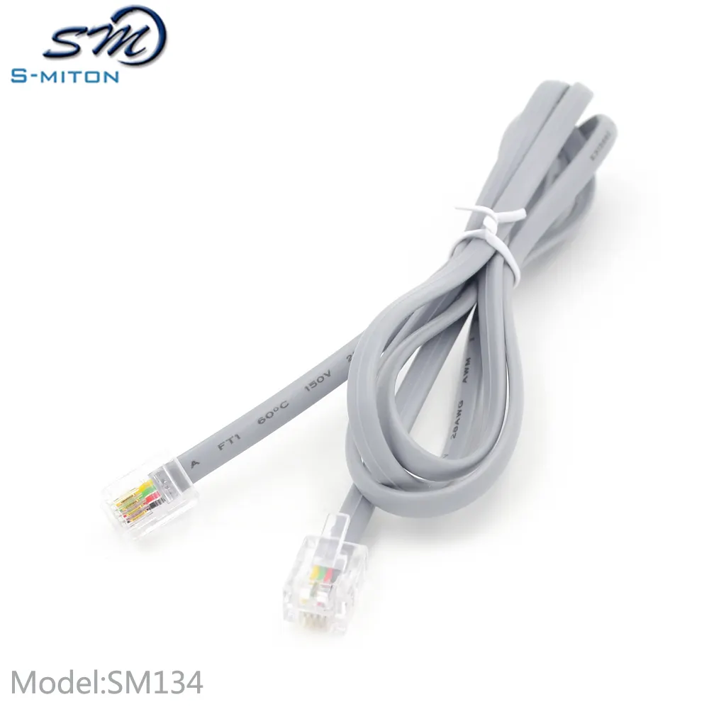 RJ11 Telephone Jumper Cable RJ-11 For Tax and Machine