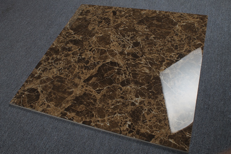 Living Room Decor Marble Look Tiles Modern Inkjet Printing Dark Brown Porcelain Tiles In Kenya