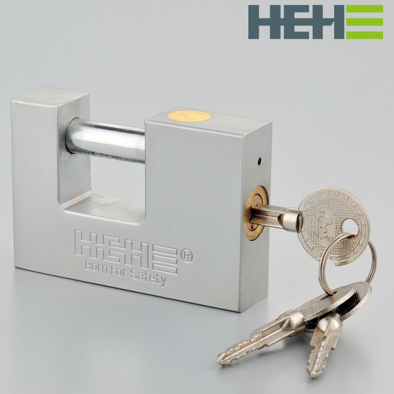70mm 80mm 90mm 100mm Heavy Duty Nickel Plated rectangular Cross Key Iron Padlock