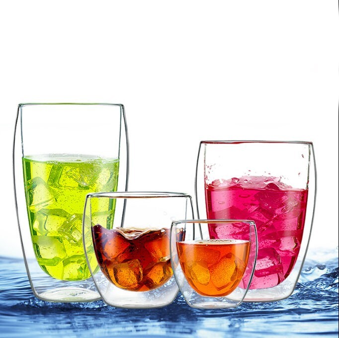 9 oz Strong Double Wall Manhattan Style Old-fashioned Scotch/Whiskey Glasses