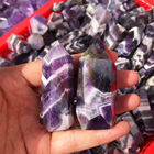 Wholesale natural angel aura quartz purple electroplated crystal point wand for sale