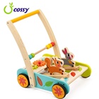 2019 Popular COSSY Wooden Rabbit and Roll Cart Push Toy