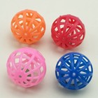 Interactive color plastic bell ball cat toys source manufacturer for pet dog and cat training
