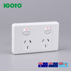 SAA approved 10A 250V electric wall switches and sockets double powerpoint for Australia new zealand and fiji market