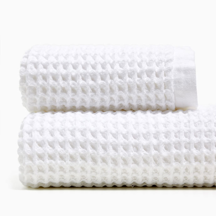 White Hotel Waffle Weave 100% Great Quality Cotton Hand Towel Bath Towel