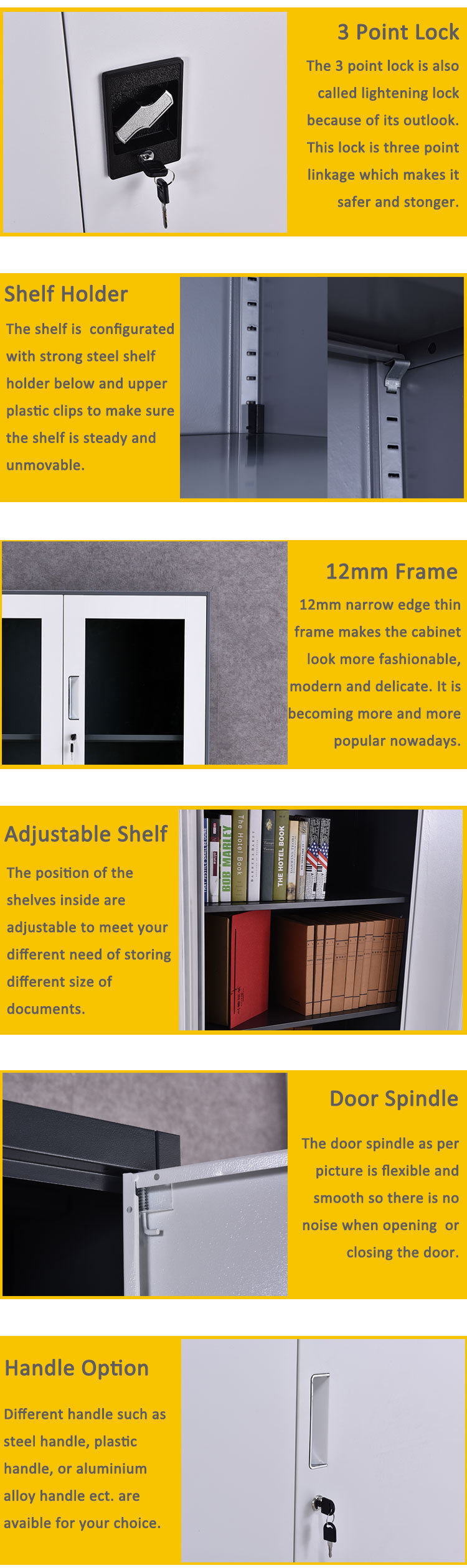 Fashion and Modern Steel Book Display Cabinet Commercial Use