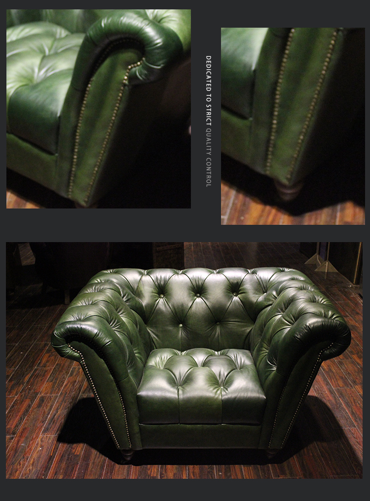 Sofa furniture luxury vintage leather chesterfield sofa