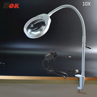 Magnifying glass with long bendable Metal Hose for repair Lamp Light with Clamp