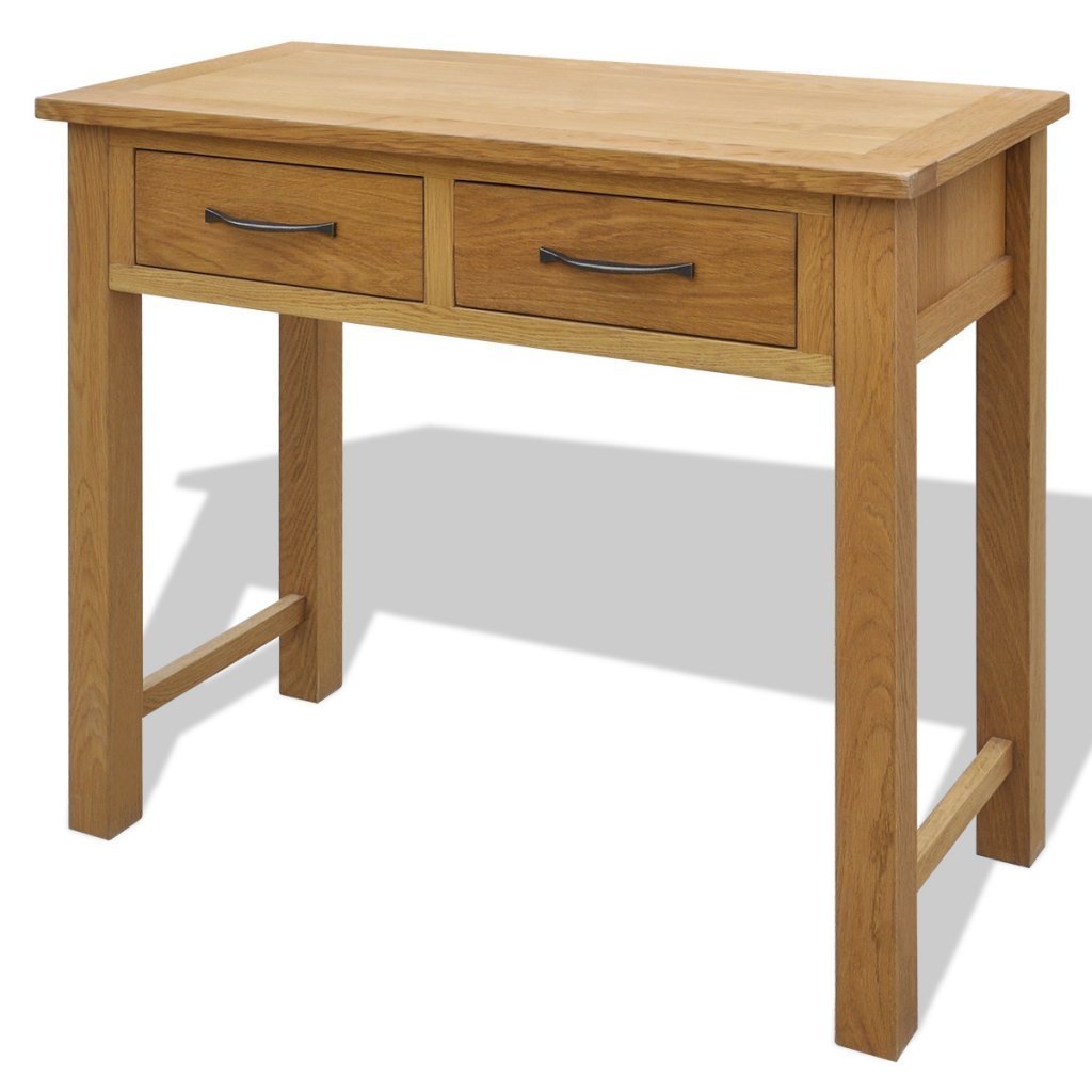 Wooden Dressing Table Unit Makeup Desk 2 Drawers with Stool/Mirror