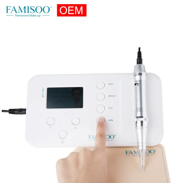 FAMISOO N6 OEM Permanent Makeup MTS + PMU Digital Machine Portable Tattoo Machine Device for eyebrow