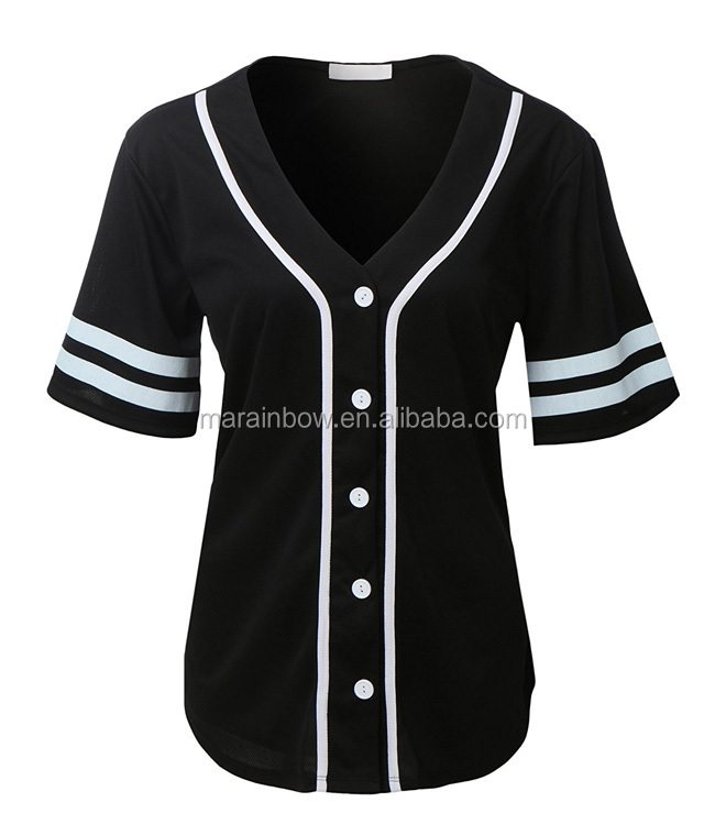 button up baseball jersey womens