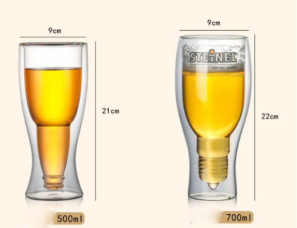 Double Wall Beverage and Coffee Glass Insulated Drinking Glass OEM Shape And Logo