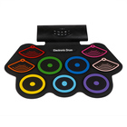 Professional digital portable hand roll 9-sided silicone drum surface electronic drum
