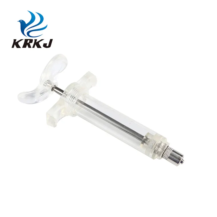ZJKR veterinary plastic steel syringe TPX animal vaccine injector