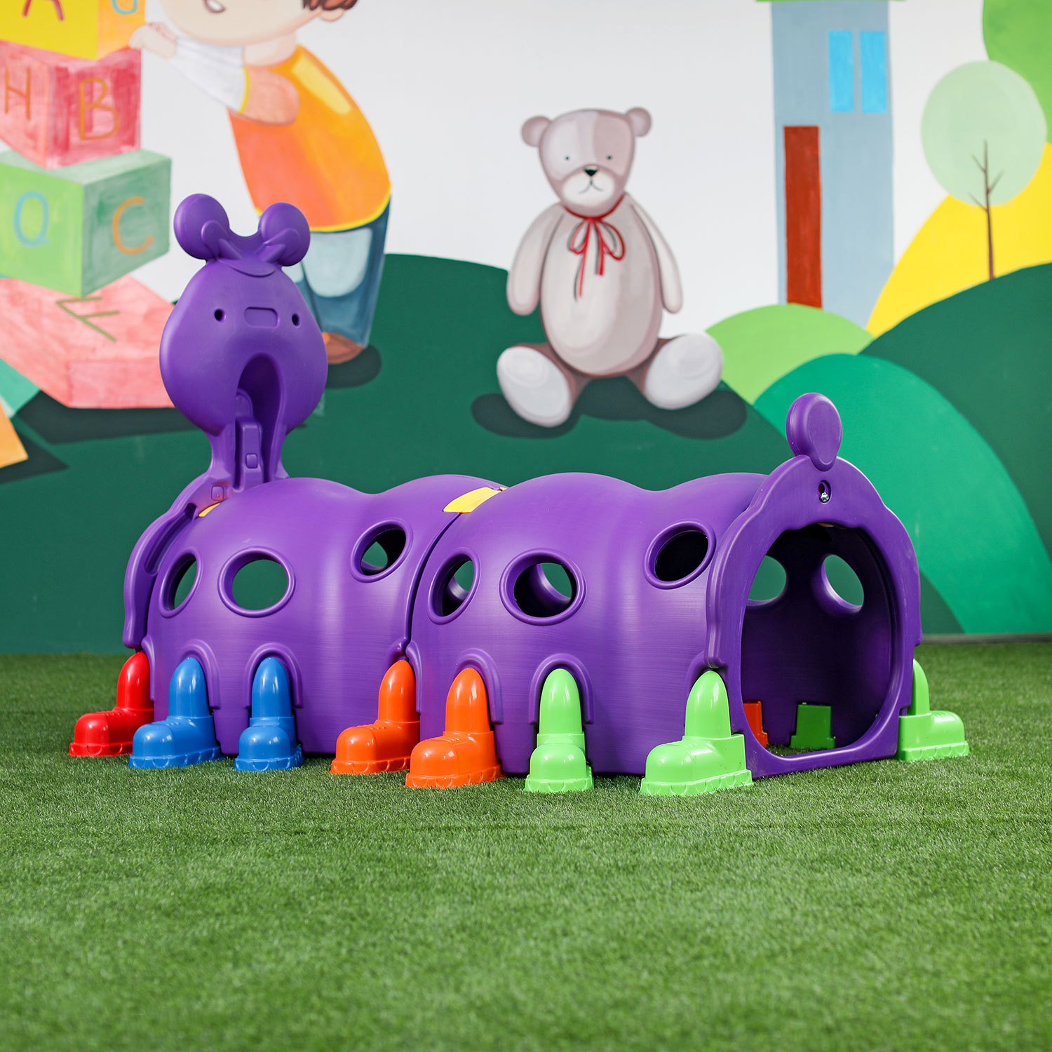 plastic kids play tunnel children indoor playground Plastic Fairy Tunel for kindergarten