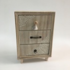 Home decor mini wooden carved desk cabinet