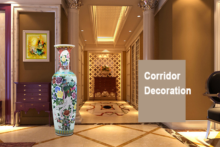 New office decoration luxury floor flower ceramic vases