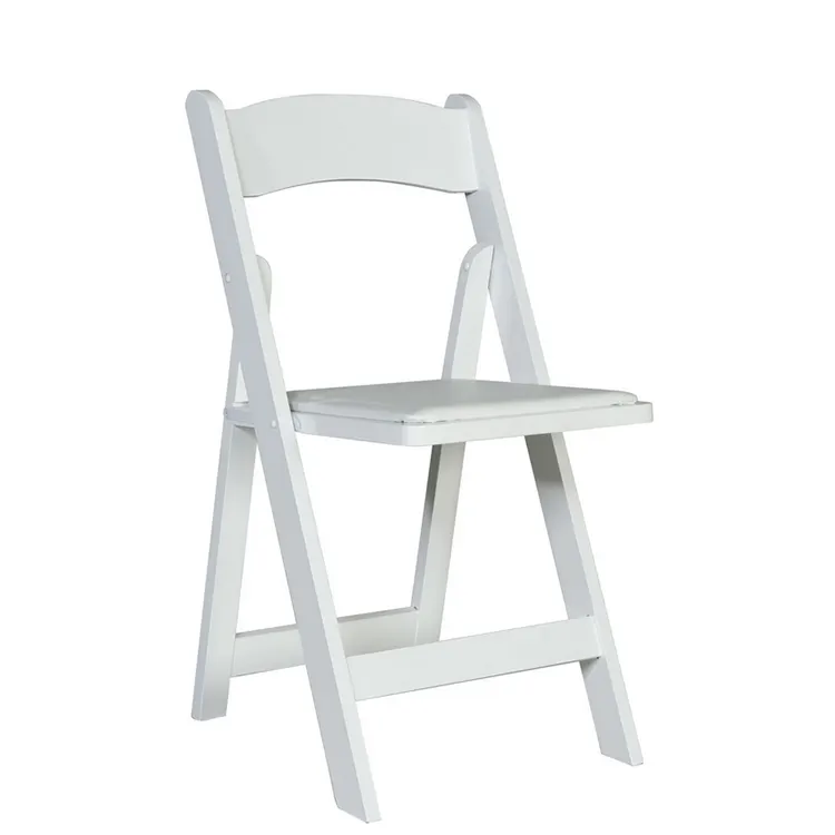 Wholesale Wedding Decoration Use Resin White Folding Chairs