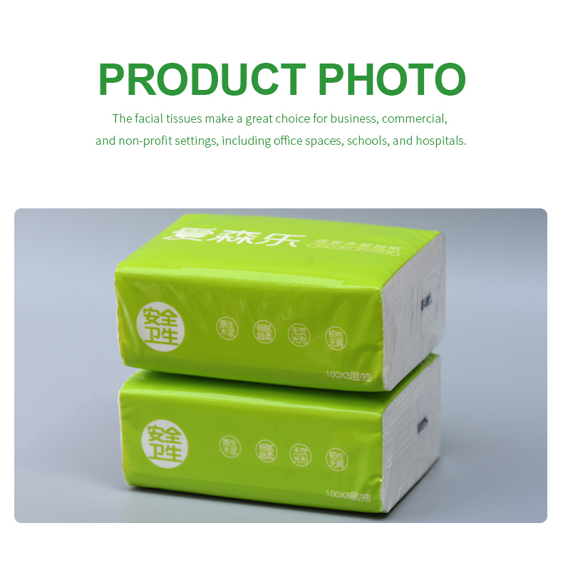 Hot Sale High Quality Factory Economic Puree Disposable Office Soft Bag Facial Tissue