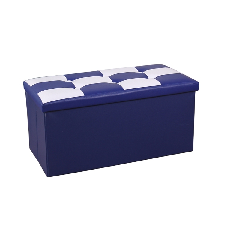 China  76*38*38 size Folding footstool new PVC folding storage stool and  popular foldable Storage ottoman