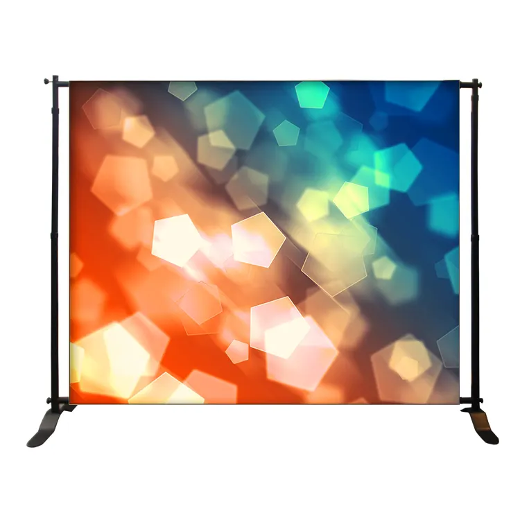Adjustable Photography Compact Popular Fabric Banner Display With Telescopic Frame