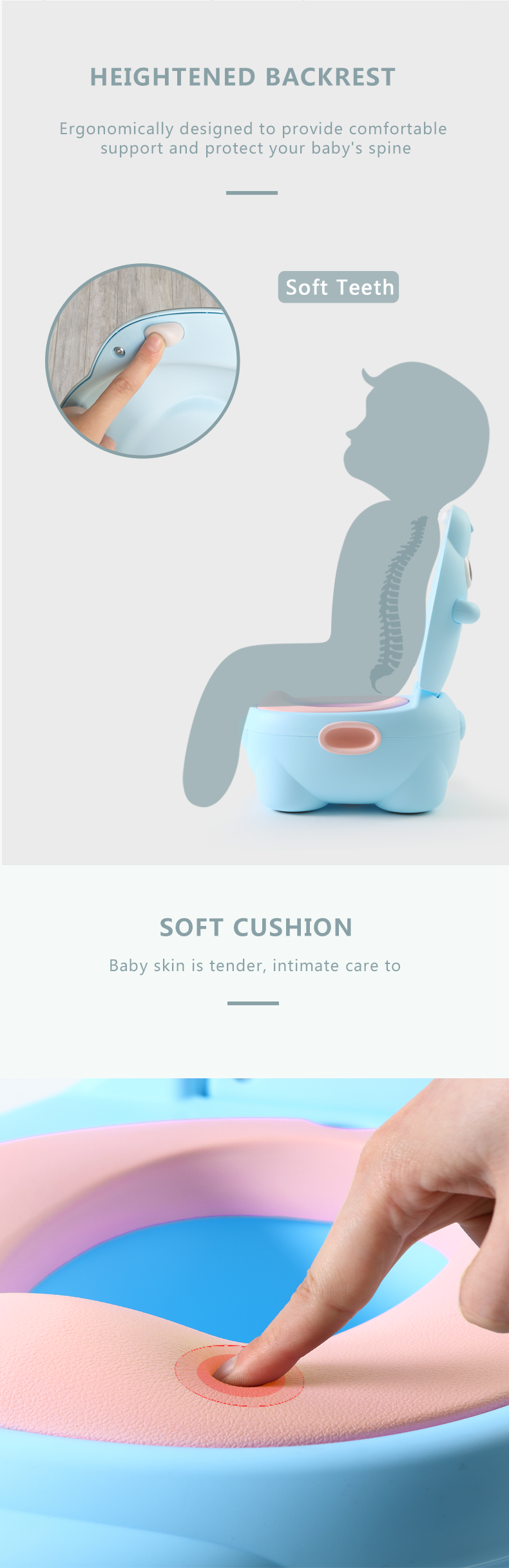 EN71 Test Adult Baby Kids Travel Toilet Squatty Potty, Cute Children Toddler Size Simulation Plastic Potty Chair/