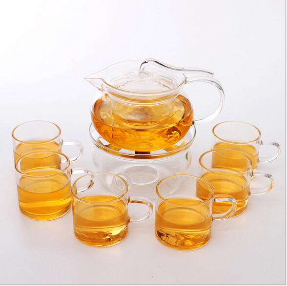 Small capacity 350 ml mini teapot glass heat resistant glass tea pot