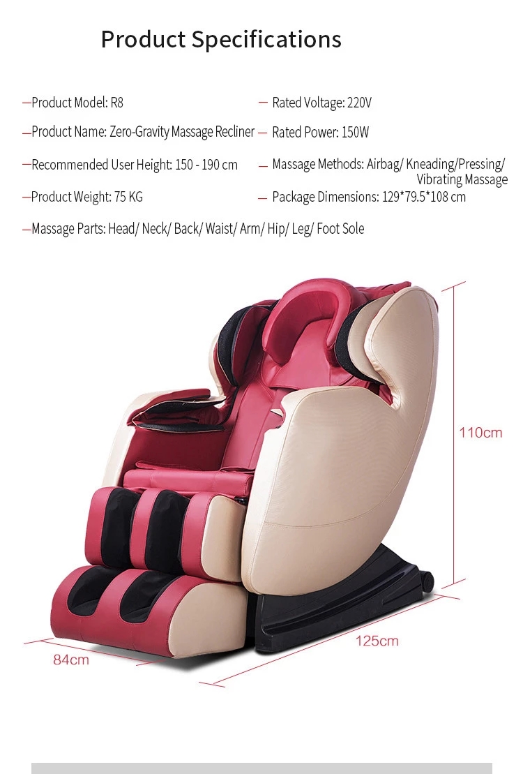 Best 3D massage chair zero gravity finger pressure kneading luxury office massage chair