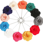 Manufacturer men colorful metal flower lapel pin on shirt
