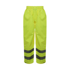 Yellow Reflective pants with draw string Water Resistant High Visibility and Light Weight
