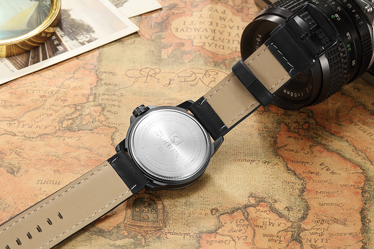 Men's Fashion Casual Sport Quartz Watch Mens Watches Top Brand Luxury Leather Drop Shipping Wristwatch Male Clock CURREN 8253