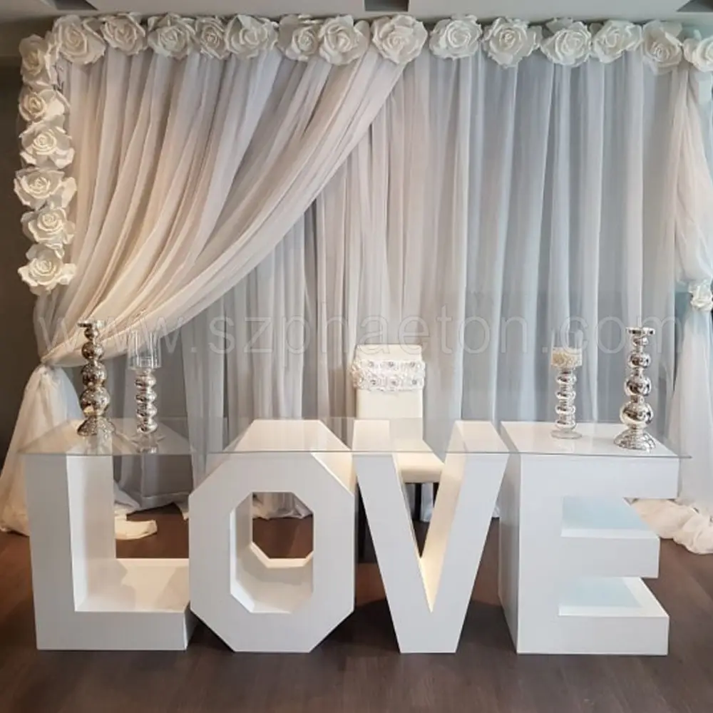 Wedding love letter table, cake table for party supplies