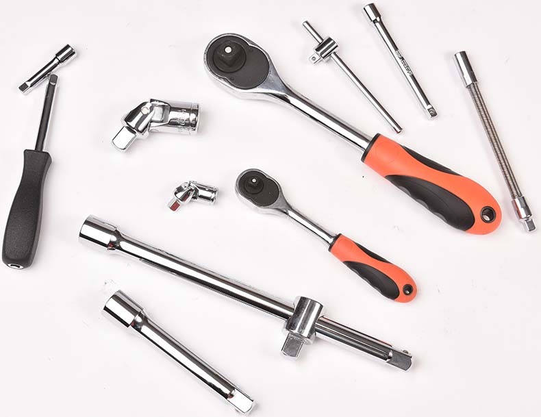 Asaki 94pcs Industrial Grade Cr-V 1/4'' Dr Socket And Wrench Set