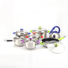 Eco friendly 14 pcs stainless steel cooking pot cookware set