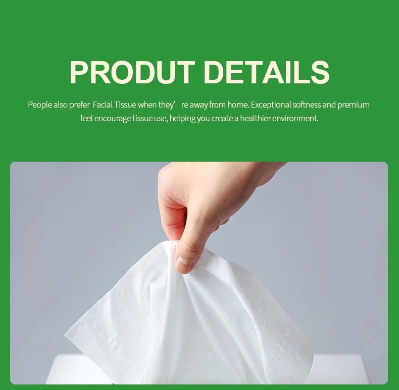 Hot Sale High Quality Factory Economic Puree Disposable Office Soft Bag Facial Tissue
