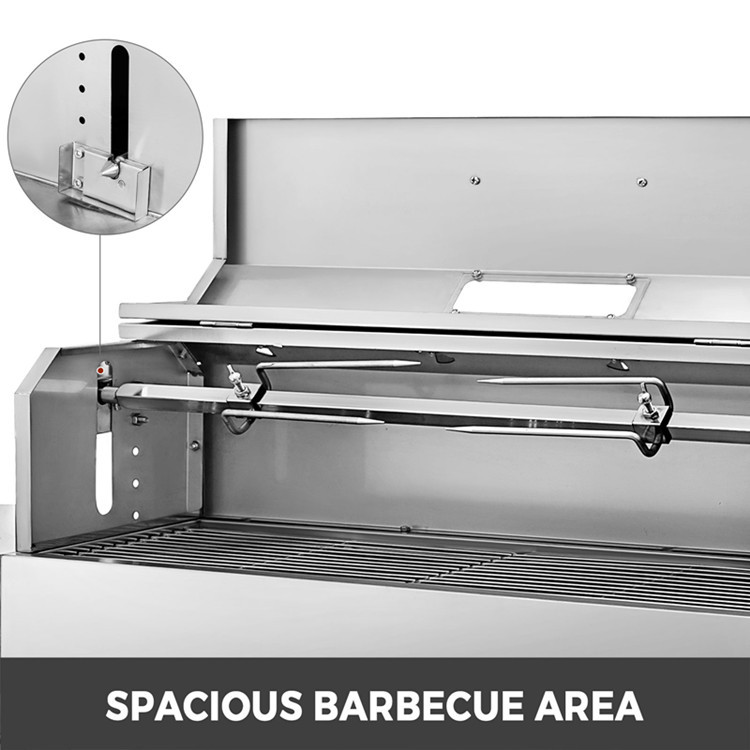 340 Stainless Steel Portable  Square Charcoal BBQ Grill
