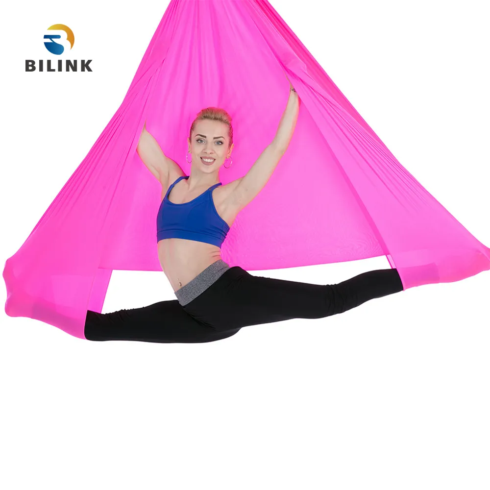 Bilink High Quality Guarantee Strength Aerial Yoga Swing Nylon Low Stretch Flying Yoga Hammock Wholesale