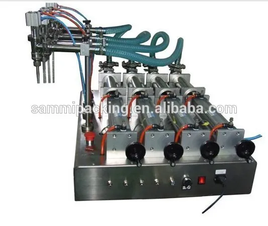 Stainless steel G1WY-4Y semi-auto liquid filling machine ,4 heads syrup filling machine