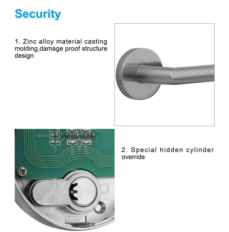 High security electronic split hotel  lock