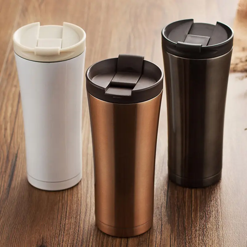 Amazon Hot Selling Wholesale Stainless Steel Double Walled Vacuum Travel Coffee Thermos Cup and Mug