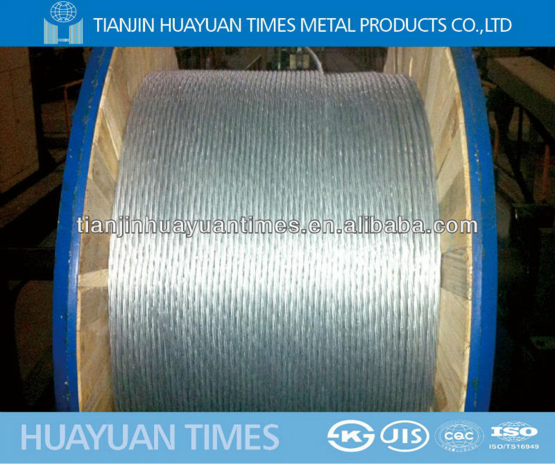 ASTM B 498 hot dipped galvanized steel wire for acsr conductor from factory