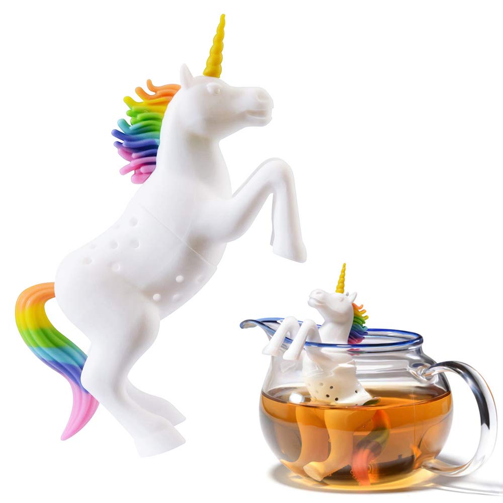 2 Pack Tea Infuser Silicone Unicorn Horse Shaped Best Tea Strainer Tools Filter for Loose Tea Leaves