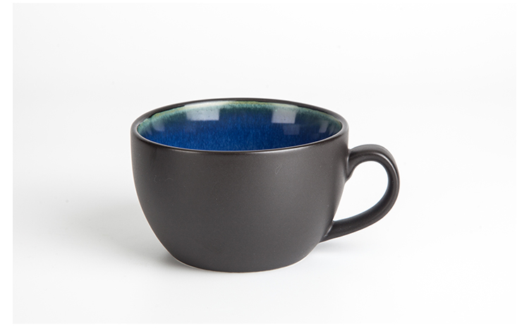 Matte Blue Coffee Cup Set 280Ml Coffee Cup And Saucer