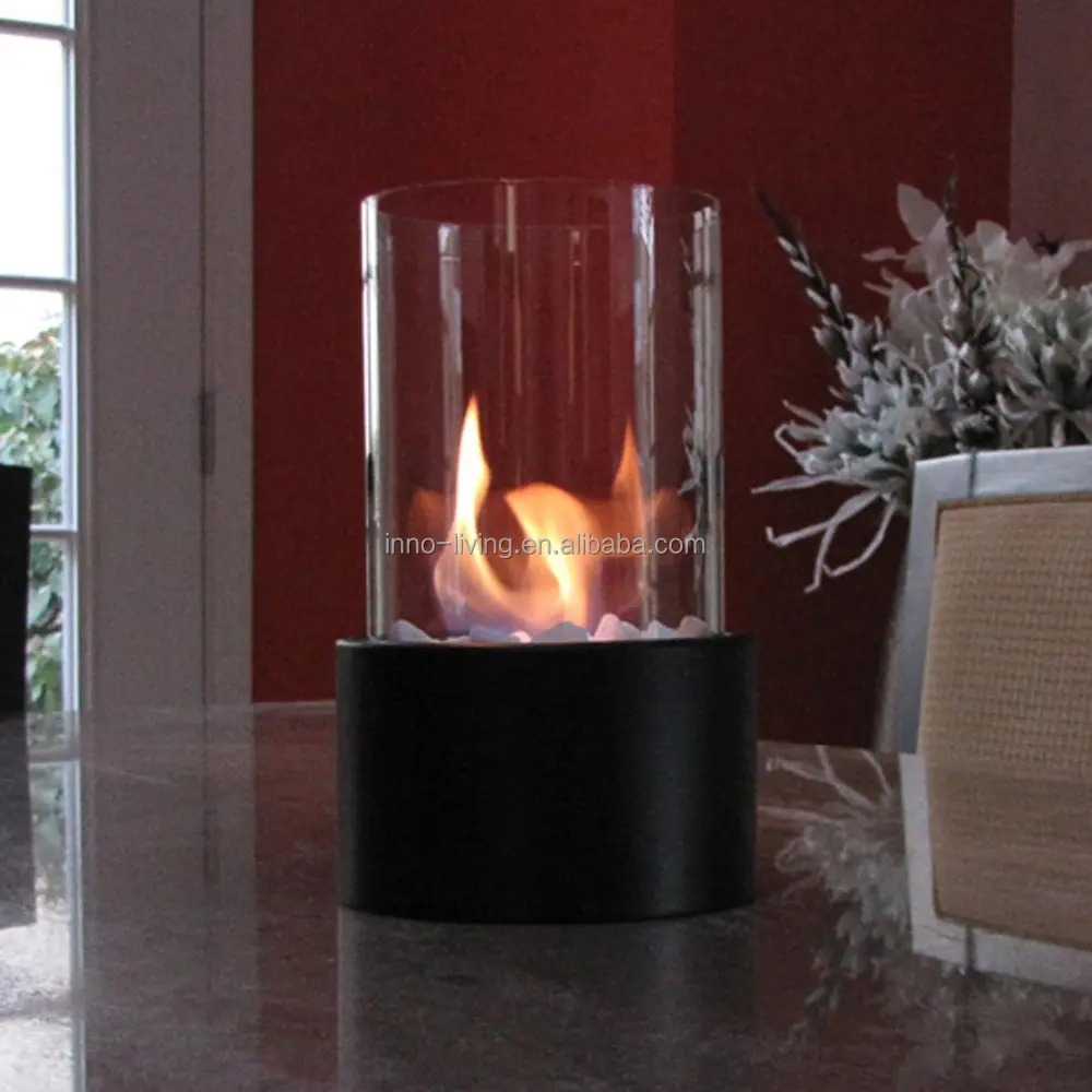 Inno living MY- bio kamin glass cylinder christmas table top fireplace