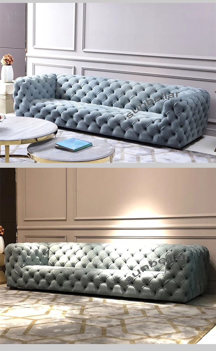 American style tufted fabric chesterfield sofa luxury classic sofa  for living room hotel furniture