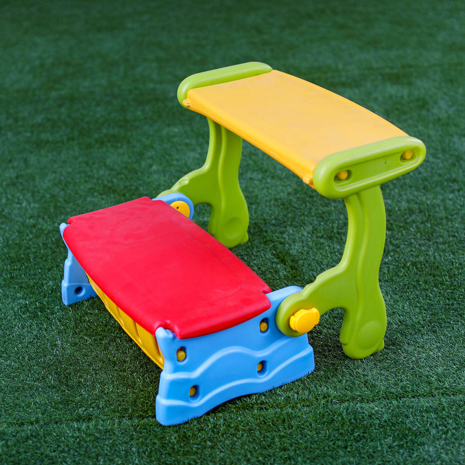 Children multifunctional 2-in-1 plastic slide rocker to kids rocking