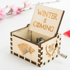 RTS Wooden Music Box Christmas Happy Birthday New Year Children Gifts Game of Thrones Winter Is Coming Music Box