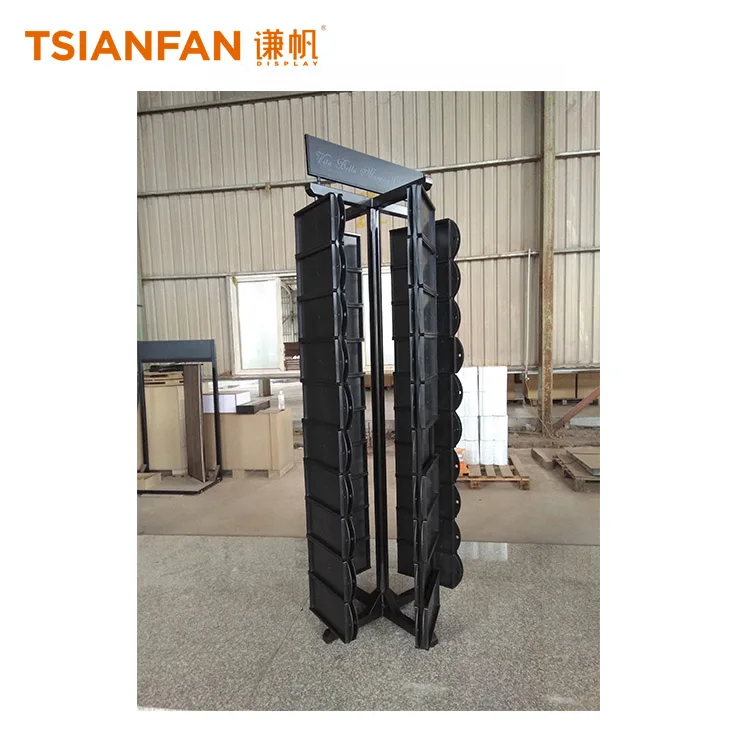 Custom Factory Rotate Ceramic Tile Sample Display Board Mosaic Displays Fish Scale mosaic rotating stand Tower Showroom